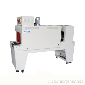 Brother Heat Shrink Film Wrap Machine, Tunnel di imballaggio bottiglia di avvolgimento automatico.